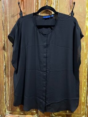 Apt. 9 Black Short-Sleeve Blouse